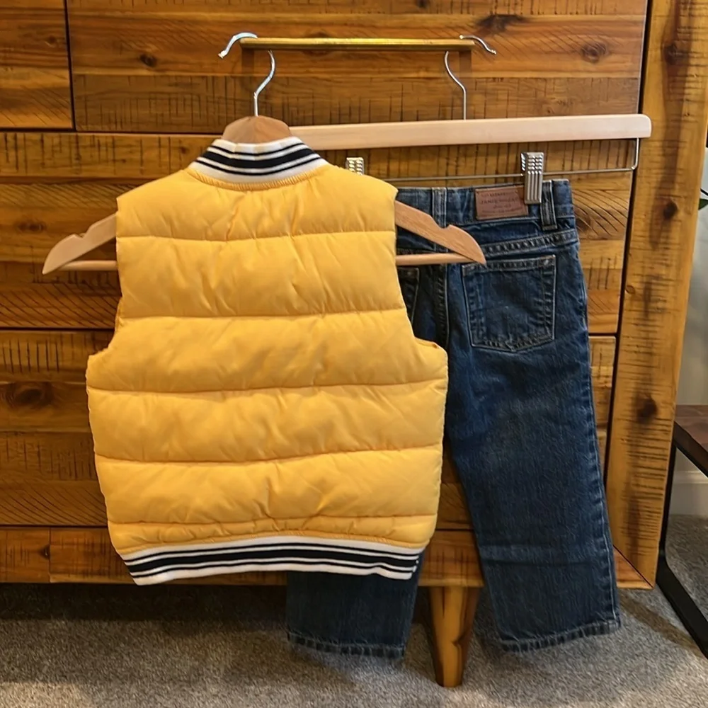 Janie & Jack Boys Outfit Bundle Vest and Jeans